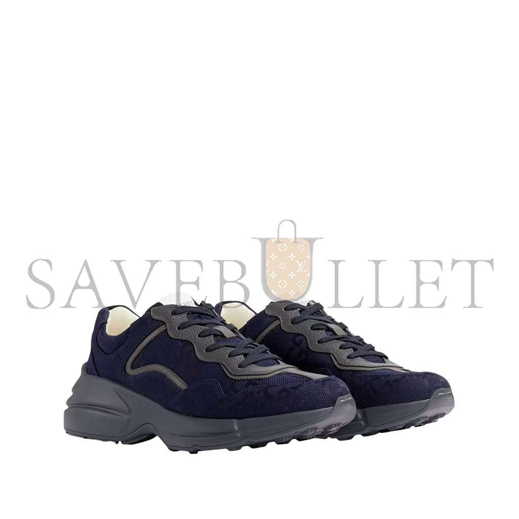 GUCCI MEN'S GUCCI MAXI GG SUPREME CANVAS RHYTON SNEAKERS 725932